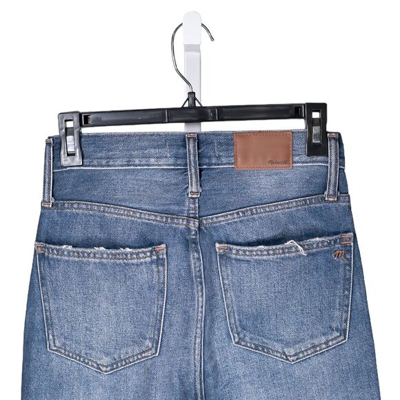 Madewell The Mom Jean Women's Blue Medium Wash High Rise Tapered Denim Size 23 - Picture 7 of 11